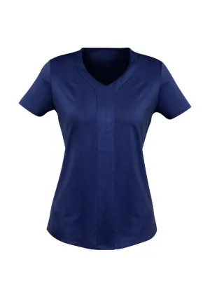 Advatex Ladies Mae Short Sleeve Knit Top - Patriot Blue - 24 - Biz Collection