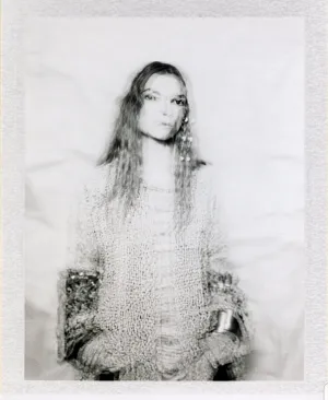 Amano long line hand loom jacket with foil