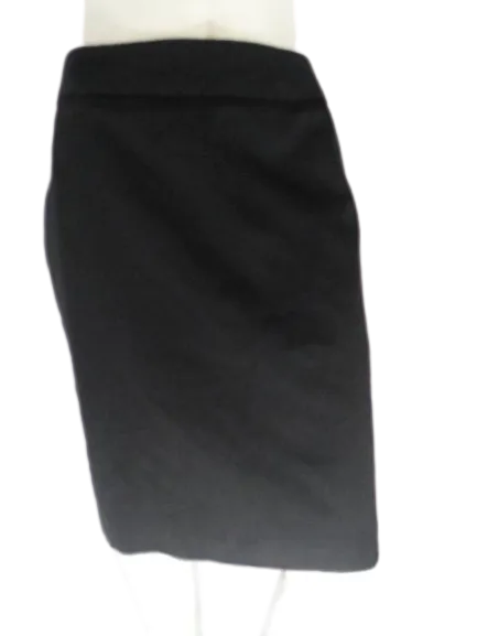 Anne Klein 70's Stretch Knee Length Skirt Black Size 4 SKU 000013