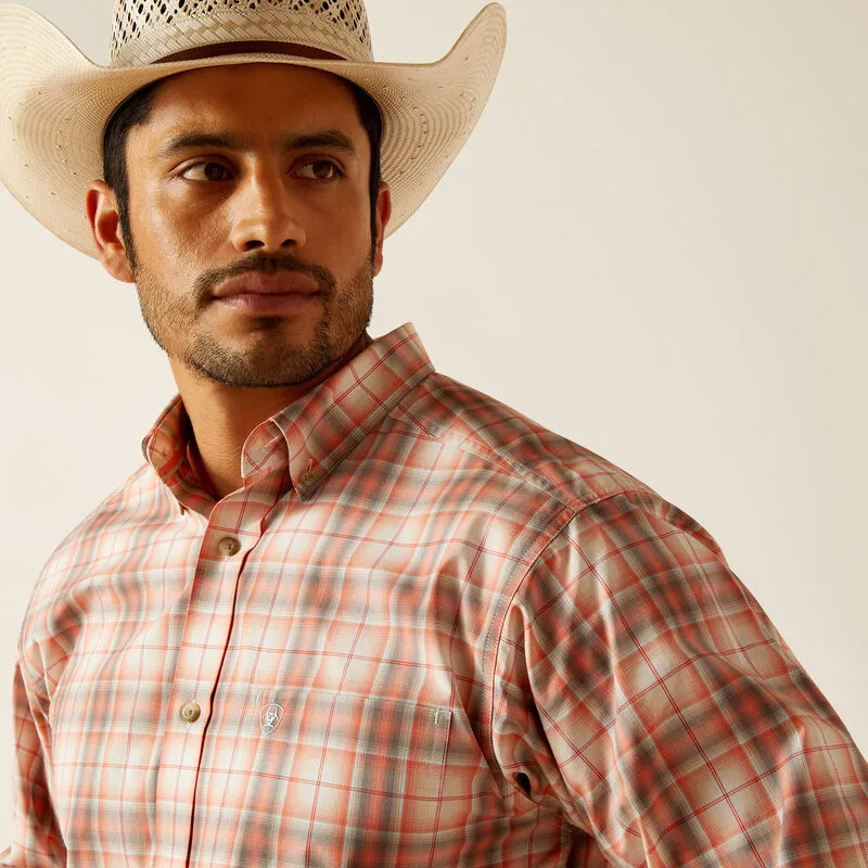 Ariat Men's Pro Series Knox Classic Fit Shirt- Coral