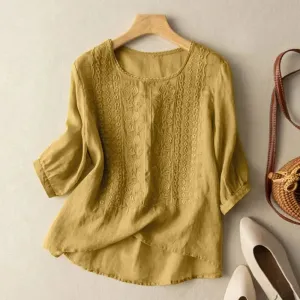Aura  Embroidered Relaxed Blouse