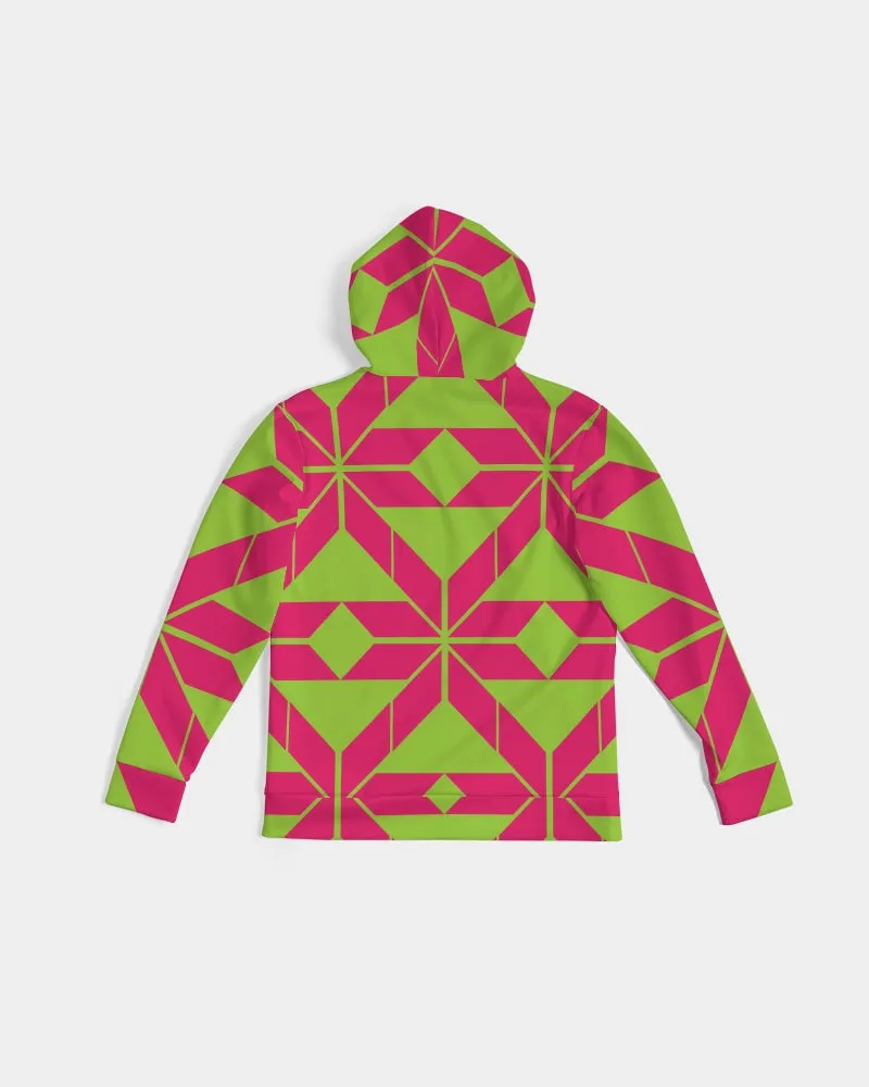 Aztec-Inka Collection Aztec Pink-Green pattern Men's Hoodie