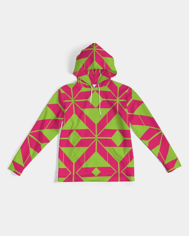 Aztec-Inka Collection Aztec Pink-Green pattern Men's Hoodie