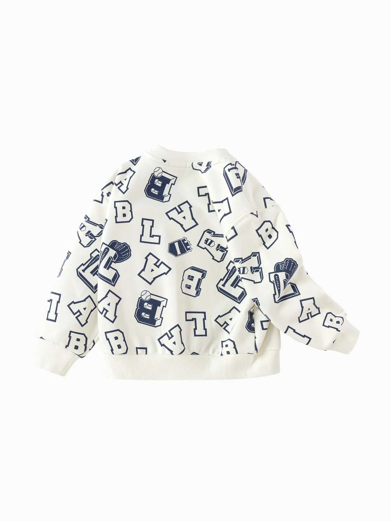 Balabala children's clothing boys' sweatshirt trendy full-print 2025 spring new academy style top