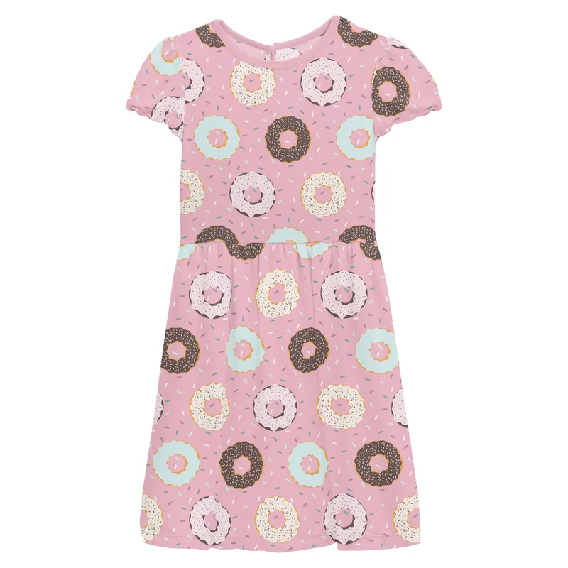 Bamboo Flutter Sleeve Twirl Dress with Pockets - Cake Pop Donuts and Sprinkles