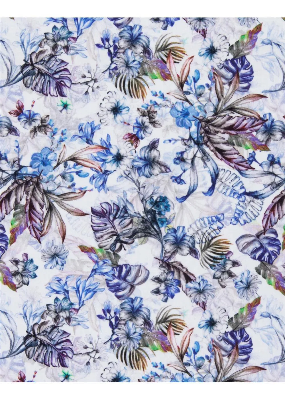 Barbican Long Sleeve Shirt - Blue Floral & Lilac