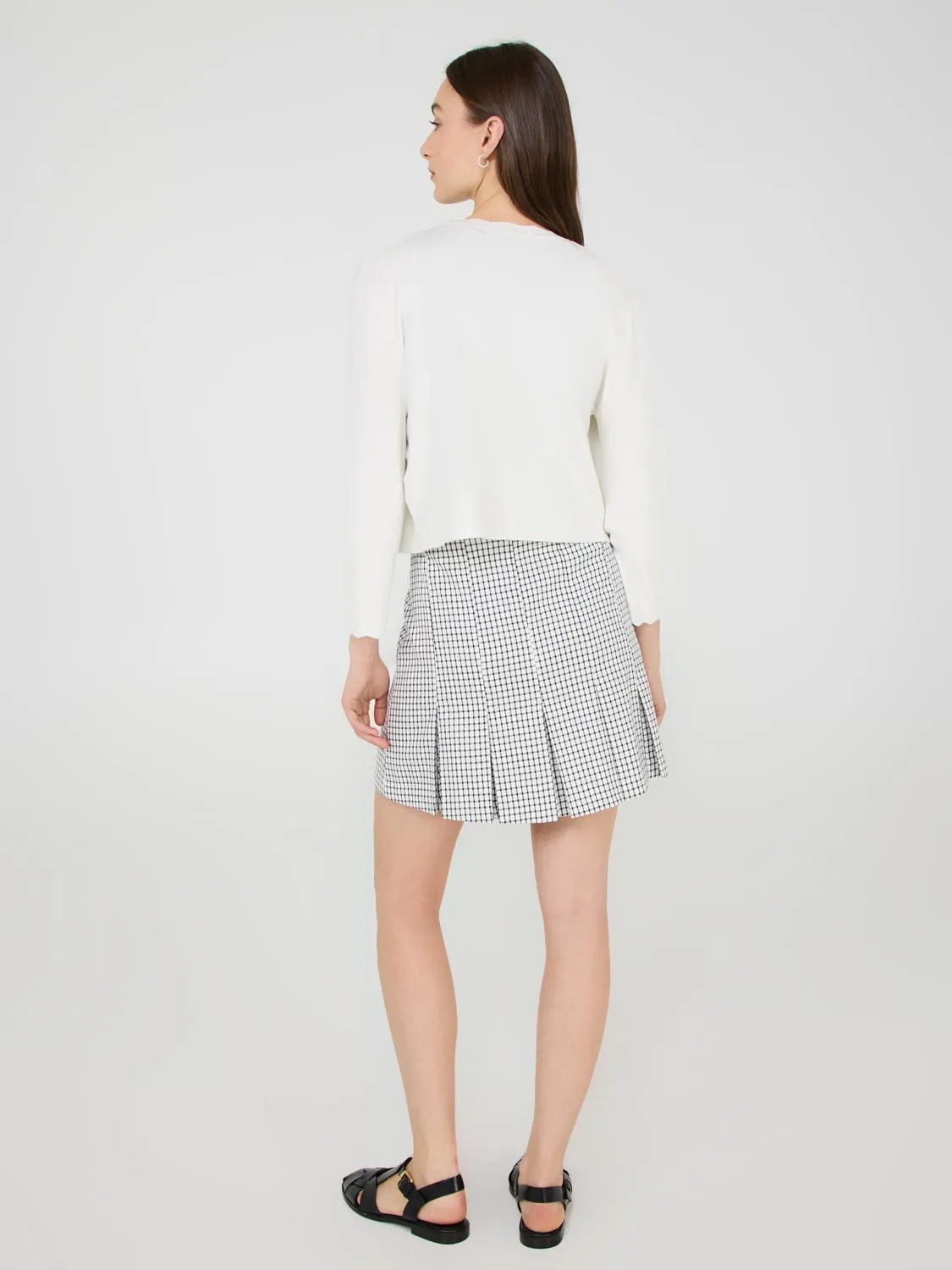 Bolero Cardigan With Scallop Details