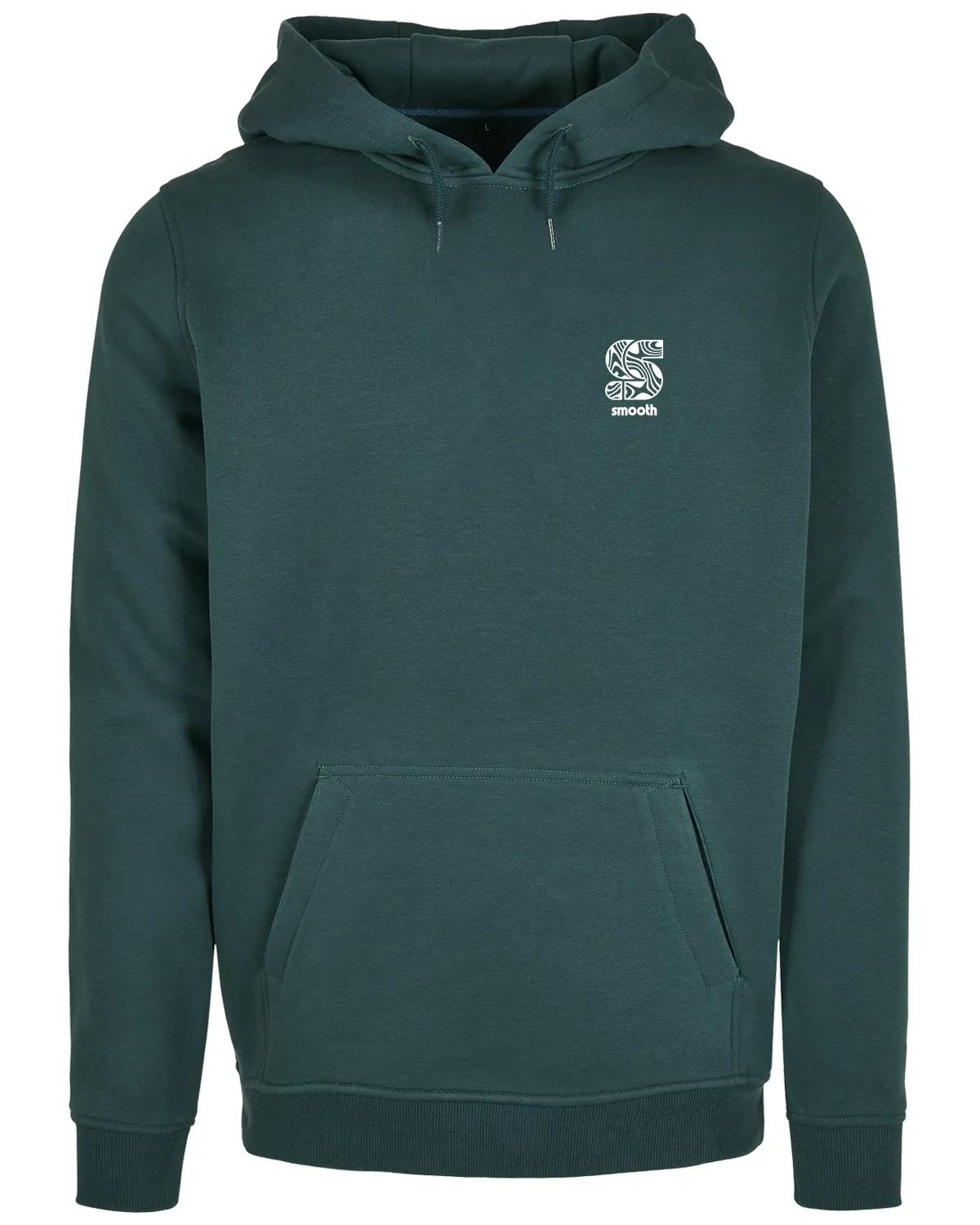 Bottle Green Hoodie / S Pattern White Front Back Women
