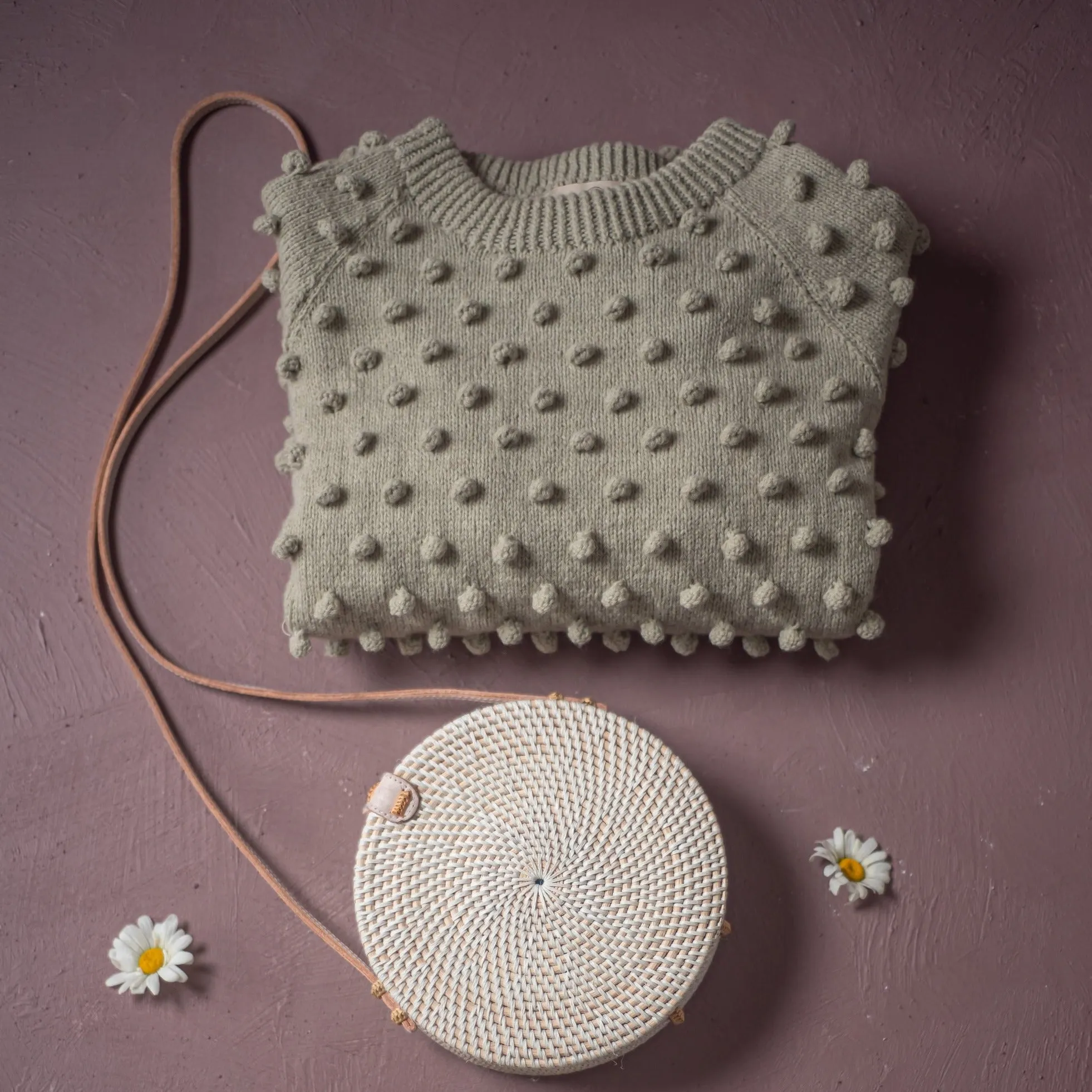 Bubble sweater (Women) - Misted Lichen
