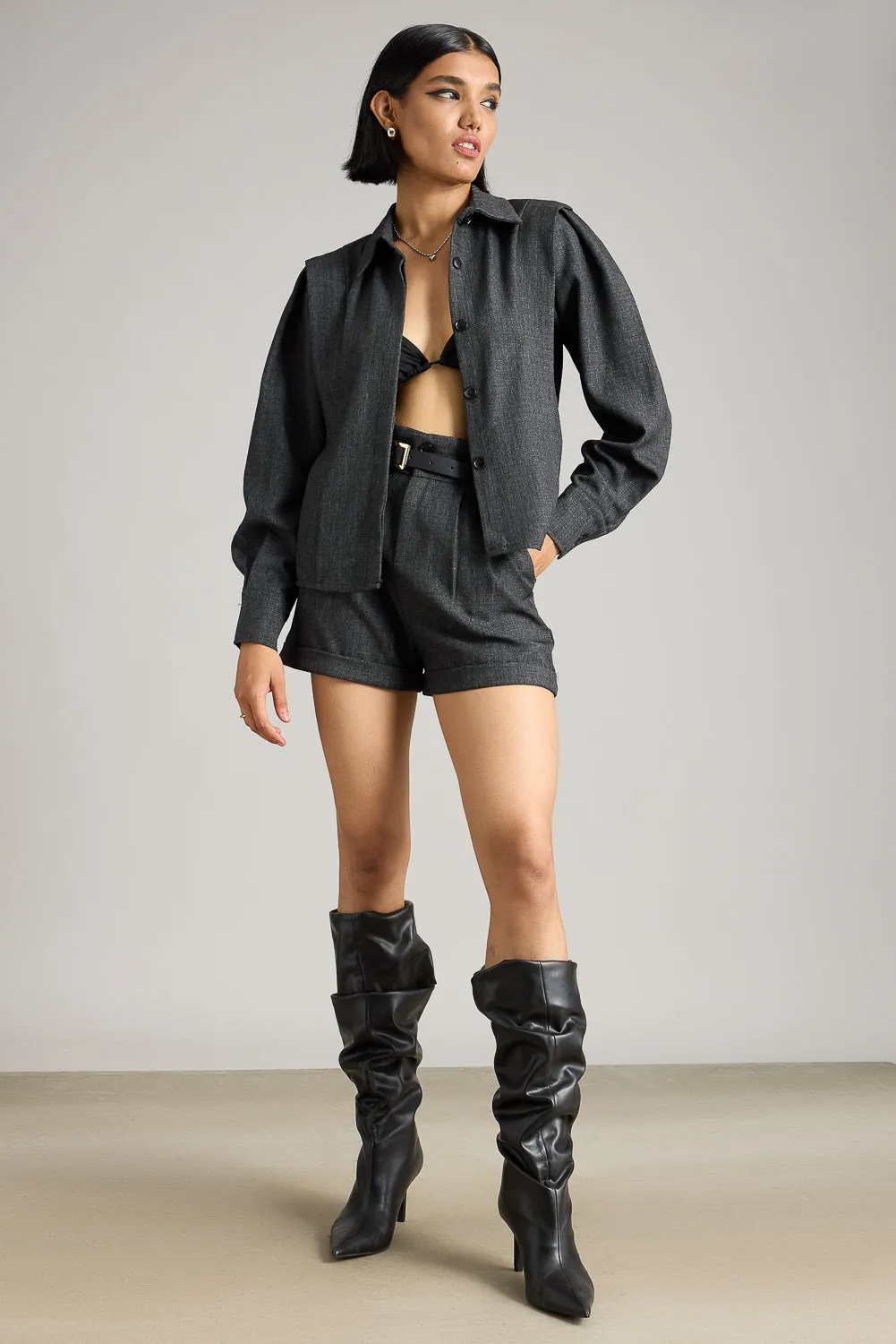Charcoal Button Up Shirt
