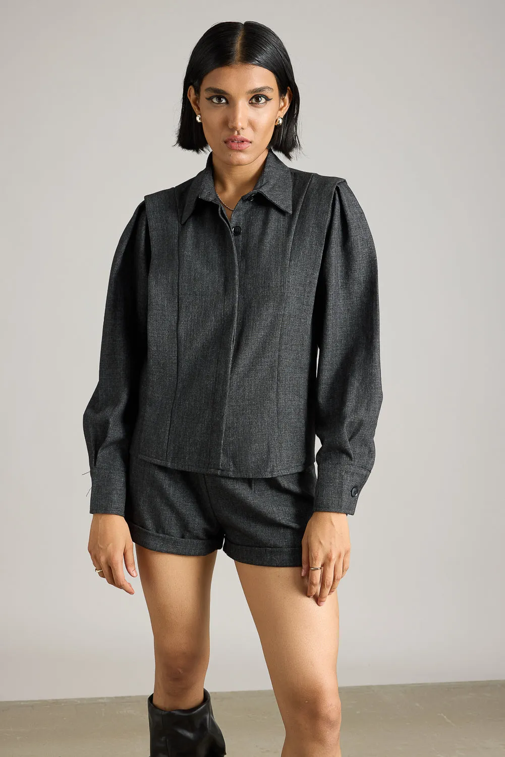 Charcoal Button Up Shirt