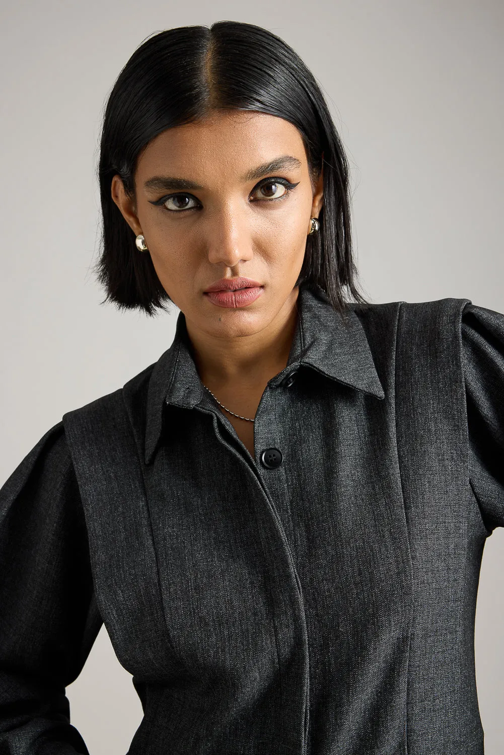 Charcoal Button Up Shirt
