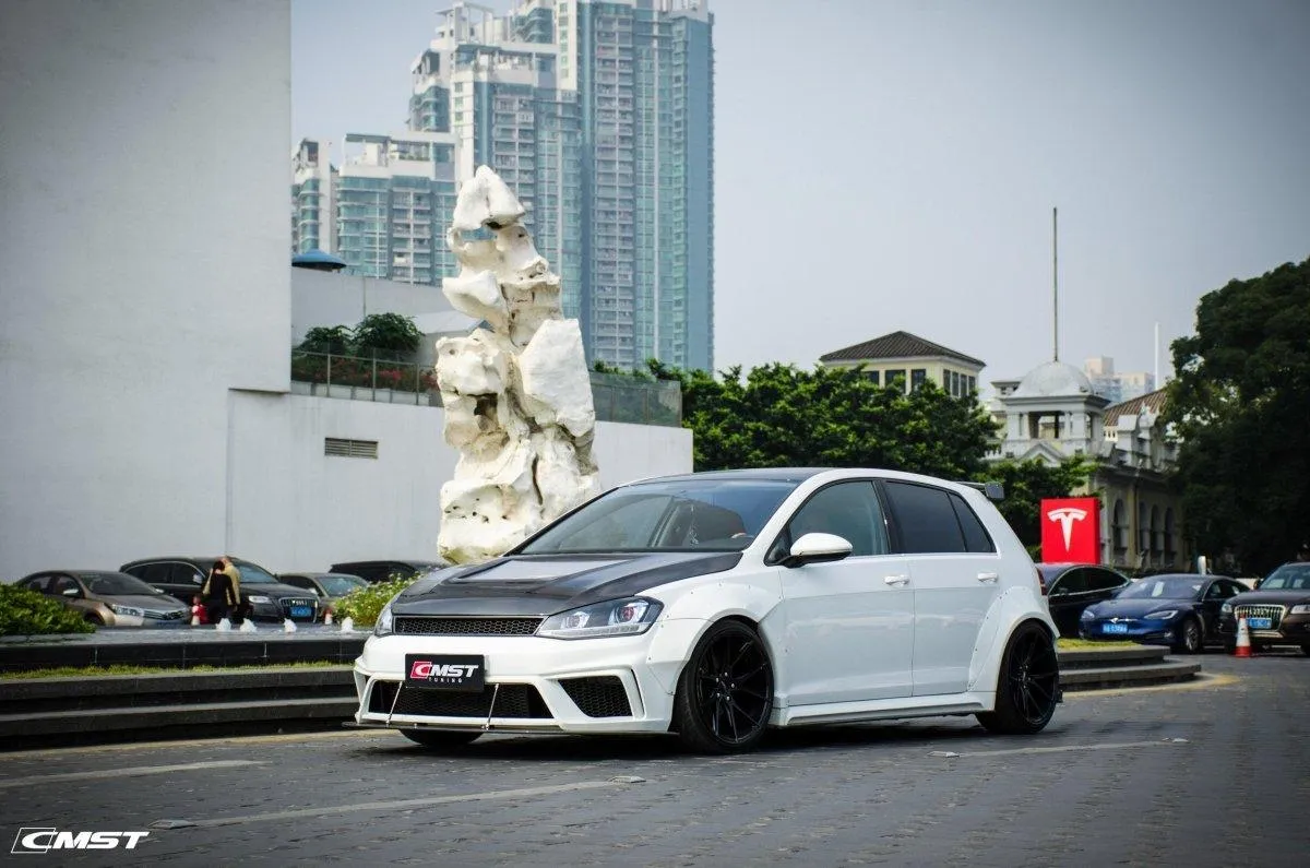 CMST Tuning Widebody Side Skirts for Volkswagen Golf R GTI Base MK7 MK7.5 Carbon Fiber/FRP
