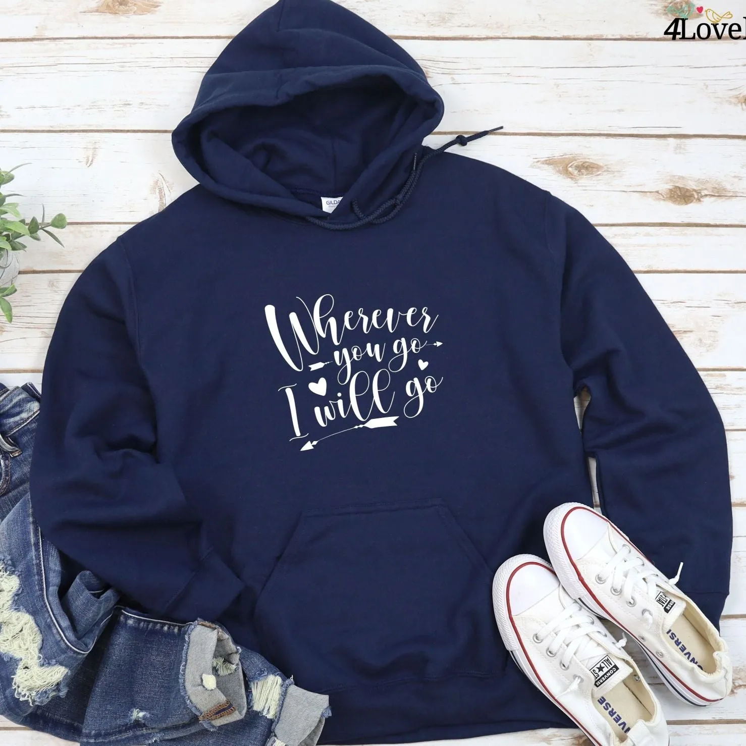 Couples' Matching Outfits - Wherever You Go I Will Go - Valentine's Gift Set