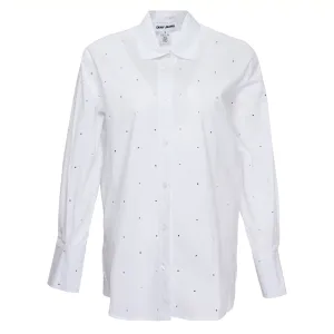 Crisp Cotton Poplin Studded Top