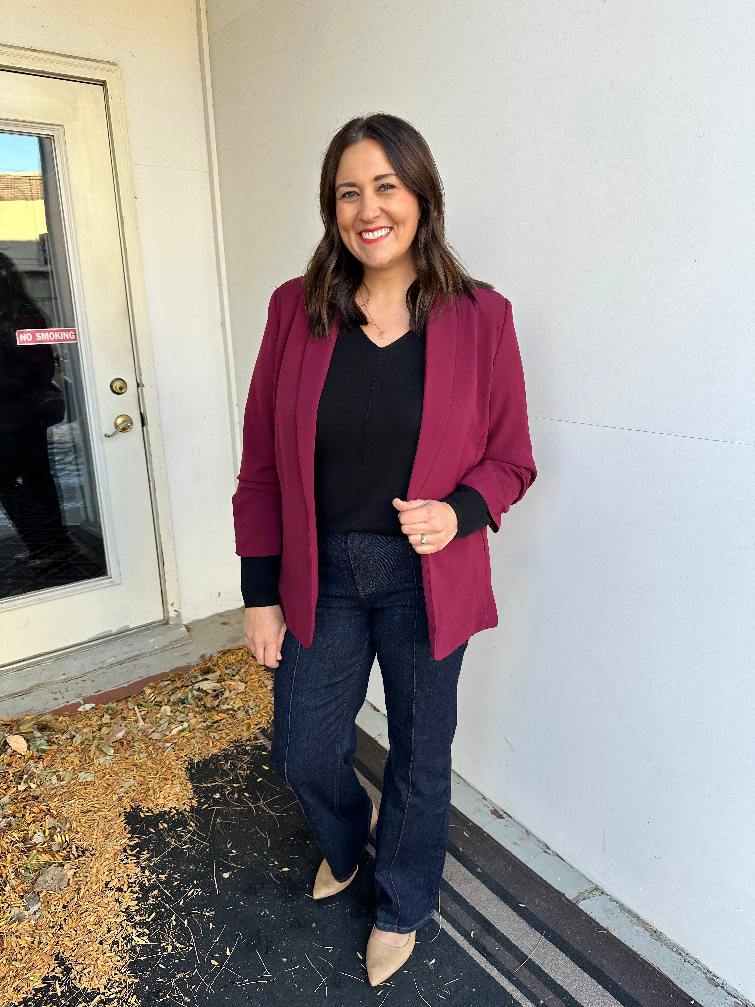 (Curvy) Holiday Mixer Blazer