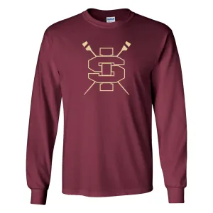 Custom Ignatius Chicago Crew Long Sleeve Cotton T-Shirt