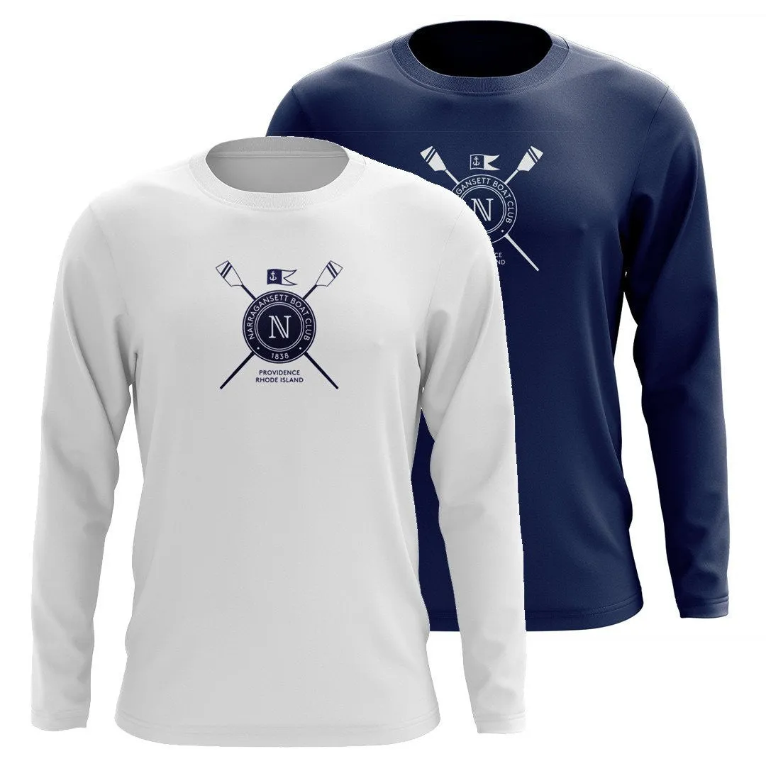 Custom Narragansett Boat Club Long Sleeve Cotton T-Shirt