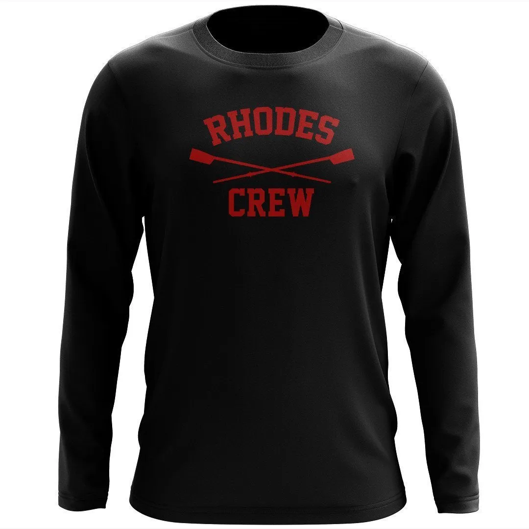 Custom Rhodes Crew Long Sleeve Cotton T-Shirt