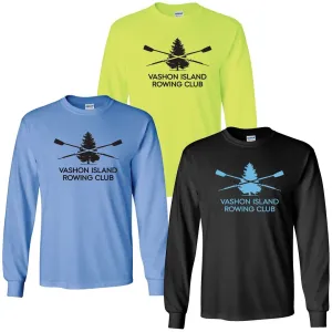 Custom Vashon Crew Long Sleeve Cotton T-Shirt