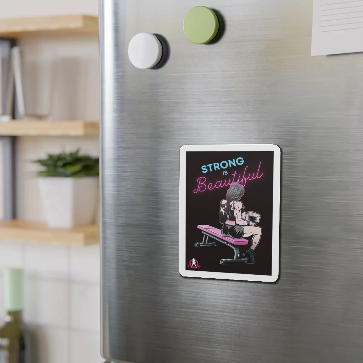 Die-Cut Magnets - Strong Is Beautiful Cartoon