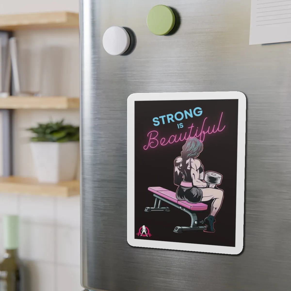 Die-Cut Magnets - Strong Is Beautiful Cartoon