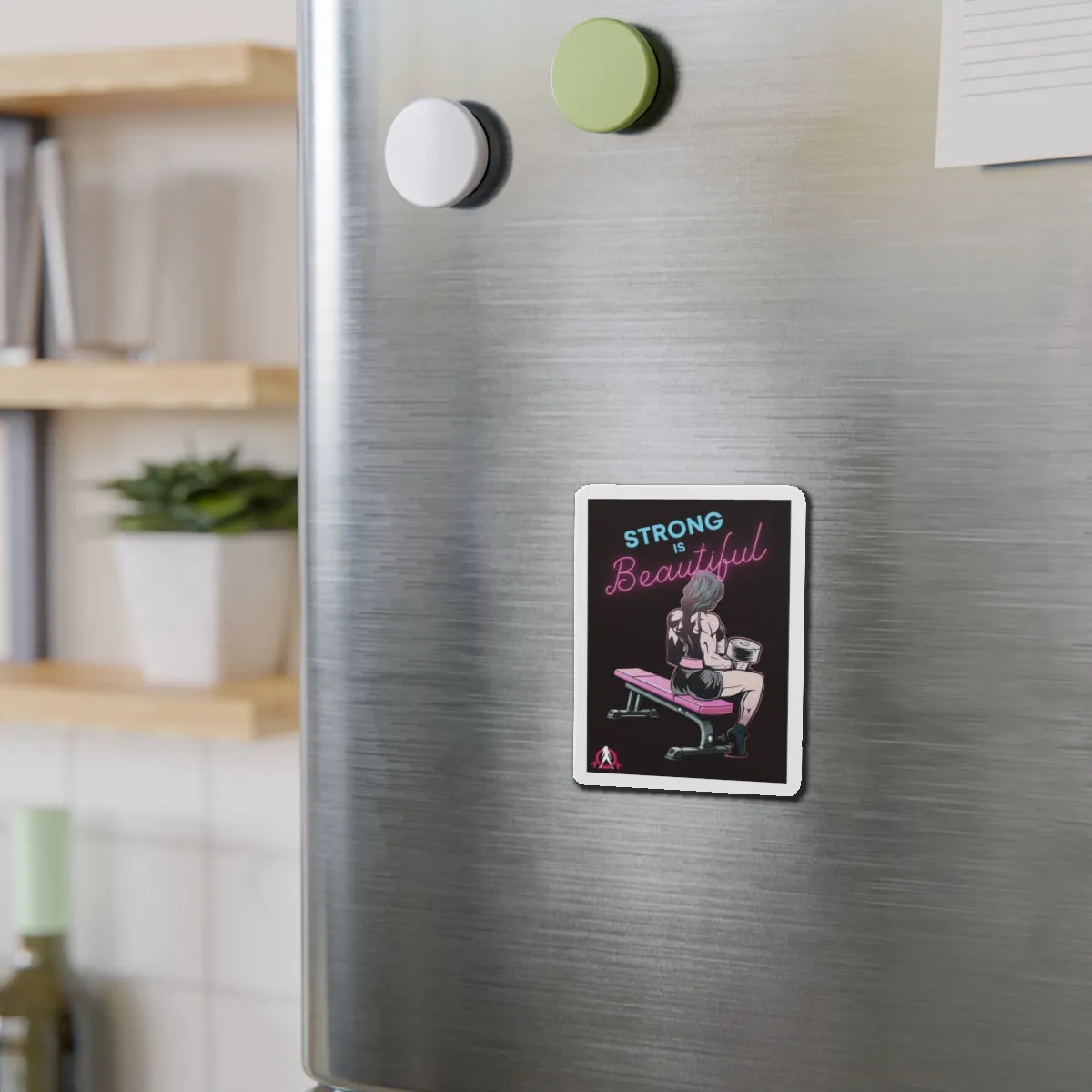 Die-Cut Magnets - Strong Is Beautiful Cartoon