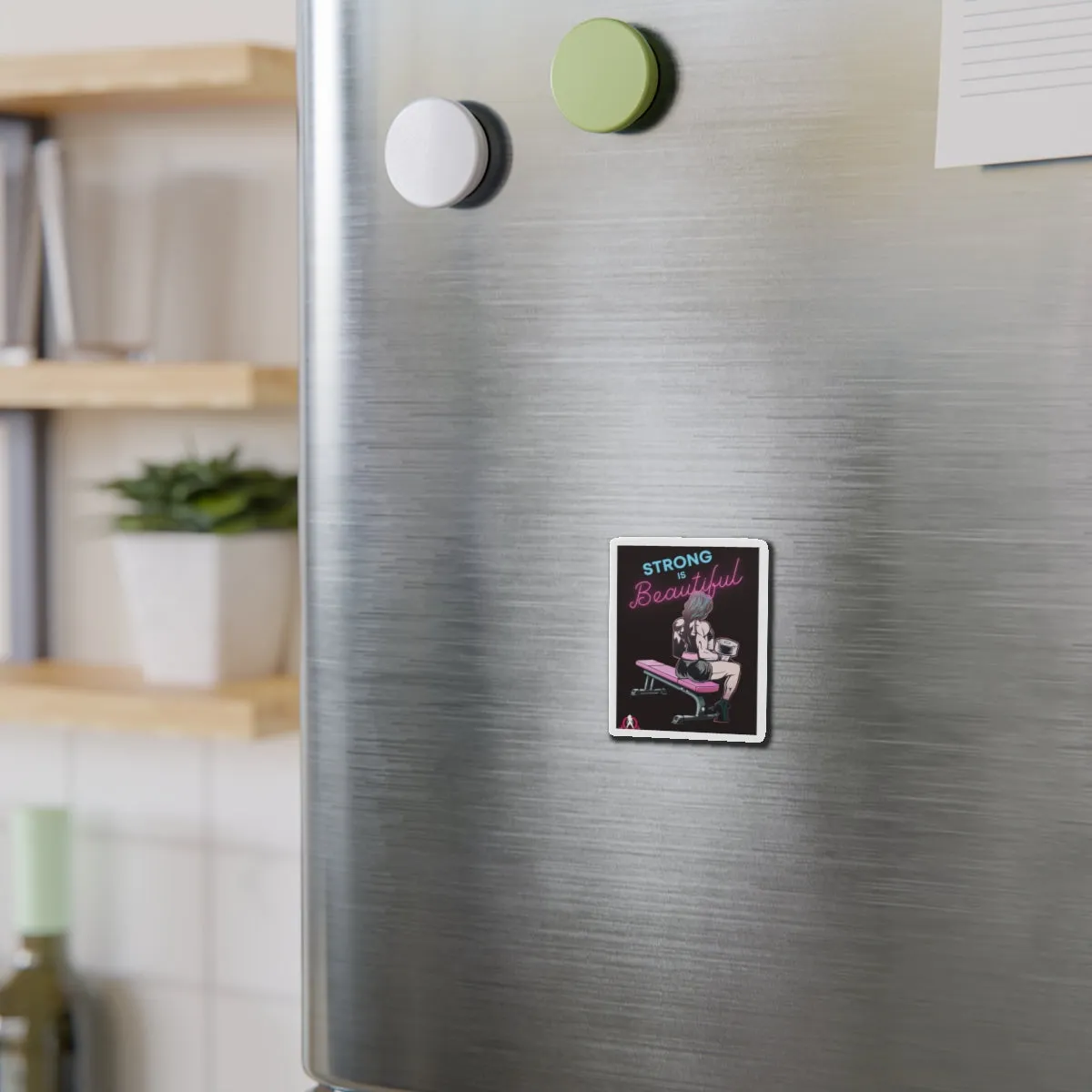 Die-Cut Magnets - Strong Is Beautiful Cartoon
