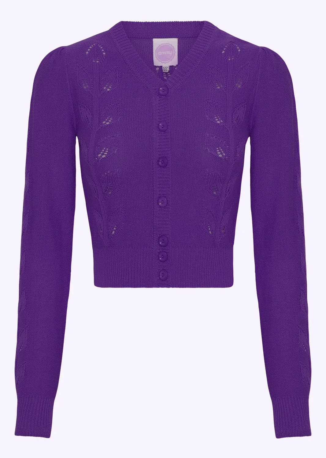 Emmy Design: Susie Q cardigan i lilla 'grape'
