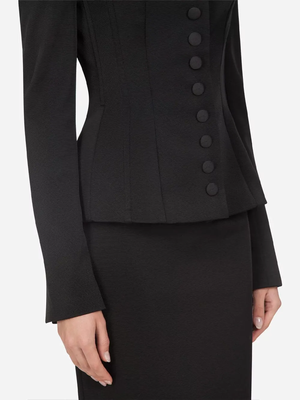 Faille Single-Breasted Jacket