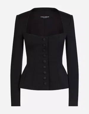 Faille Single-Breasted Jacket