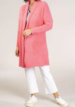 Feather Yarn Cardigan - Pink