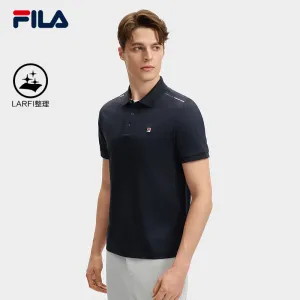 FILA CORE LIFESTYLE MODERN HERITAGE THE LOUVRE PALACE Men Short Sleeve Polo (Navy / Brown)