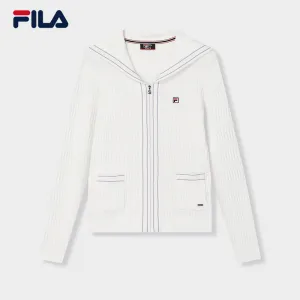 FILA CORE LIFESTYLE MODERN HERITAGE THE LOUVRE PALACE Women Cardigan (Ash white)