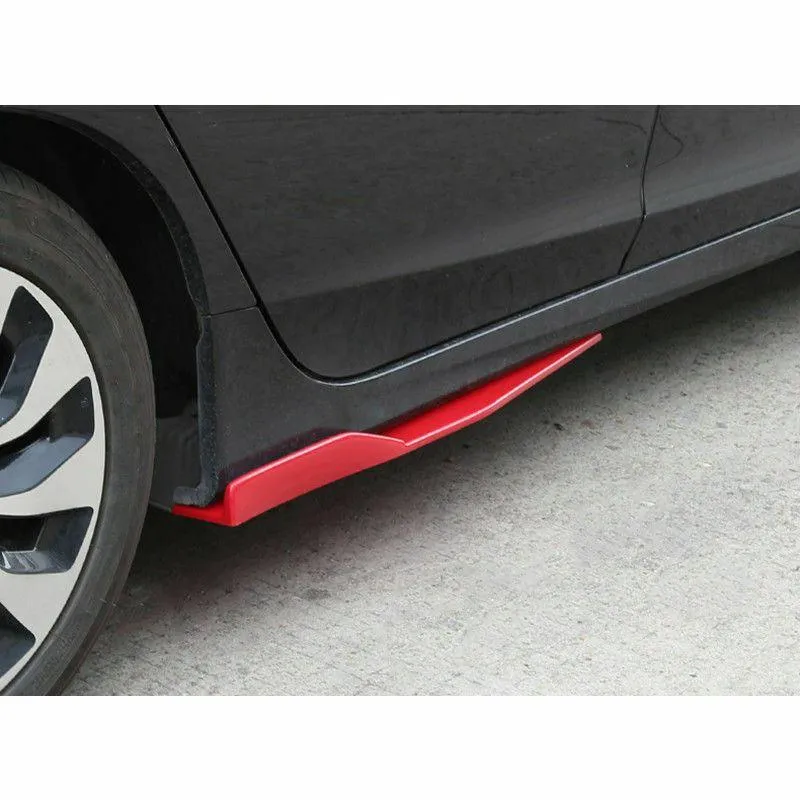 Fit 2008-Up Volkswagen Passat Side Skirts Splitter Diffuser Wings (Red)