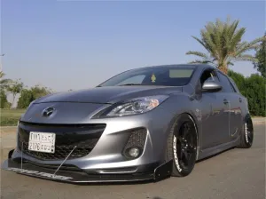 Fit 2010-2013 Mazda 3 JDM VIP Mod Style Side Skirts 4/5dr Body Kit Black