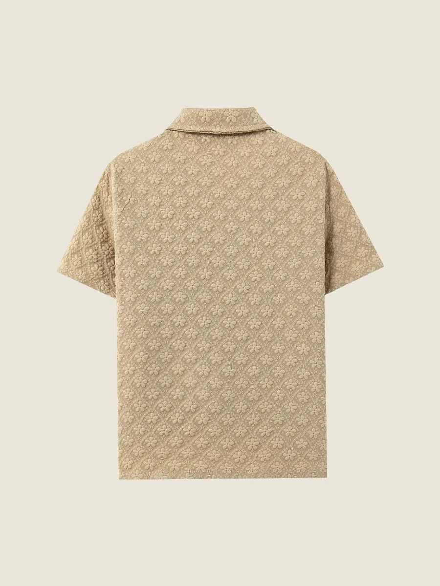 Floral Jacquard Short Sleeve Shirt