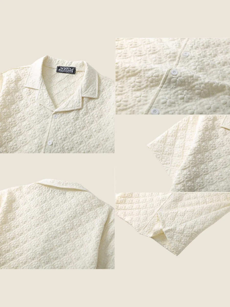 Floral Jacquard Short Sleeve Shirt