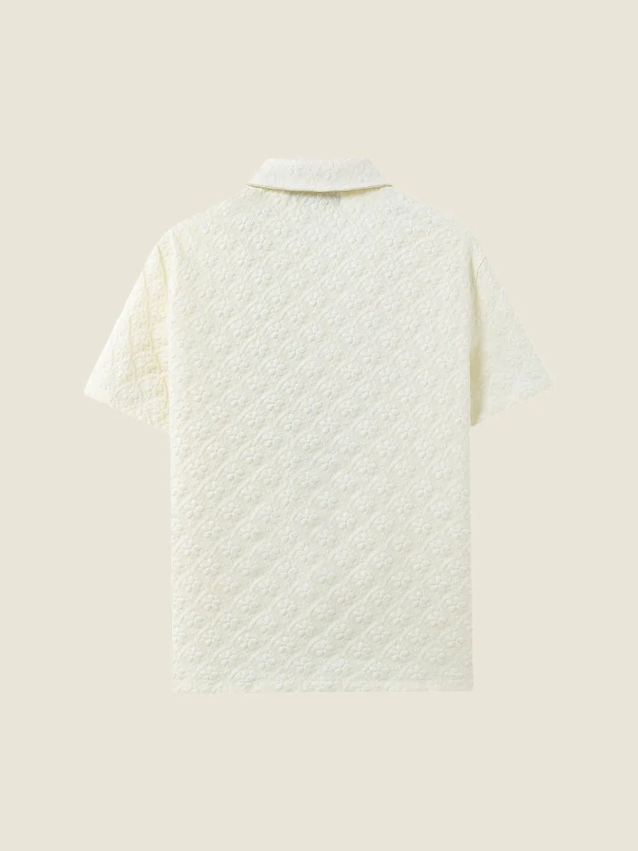 Floral Jacquard Short Sleeve Shirt