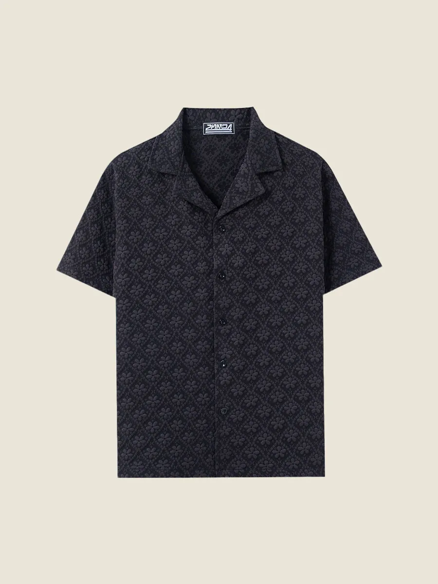 Floral Jacquard Short Sleeve Shirt