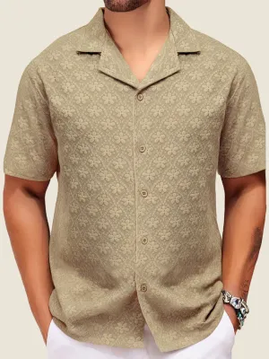 Floral Jacquard Short Sleeve Shirt