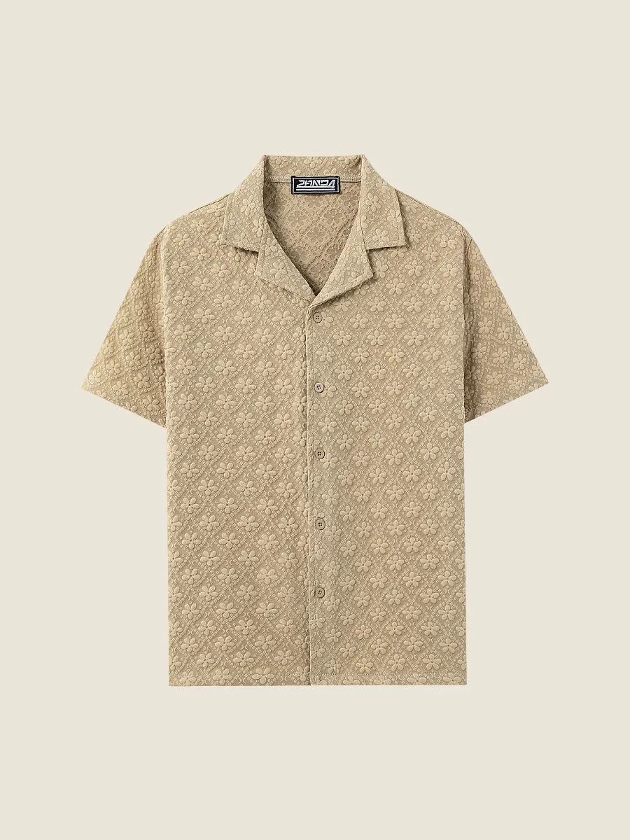 Floral Jacquard Short Sleeve Shirt