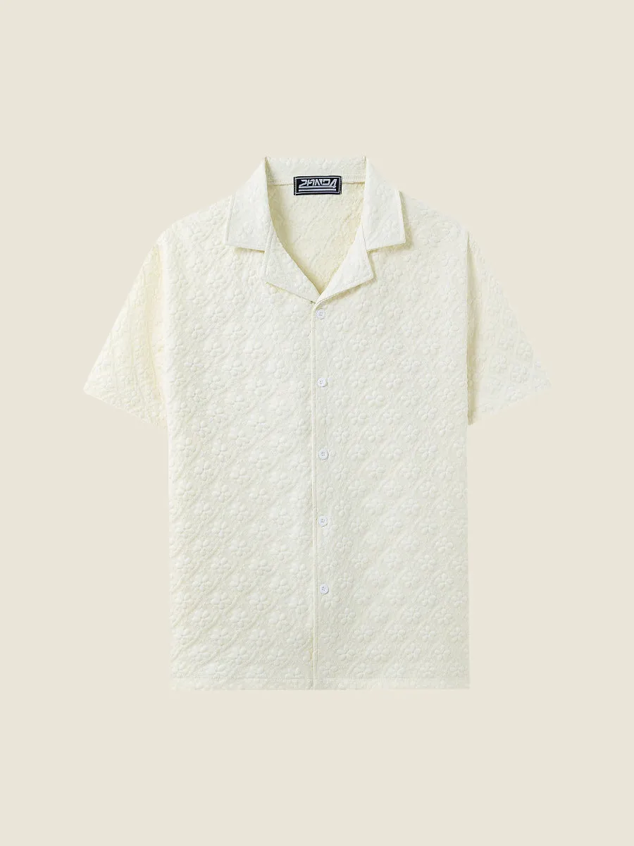 Floral Jacquard Short Sleeve Shirt