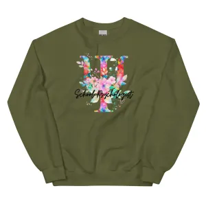Floral School Psych Symbol Pullover