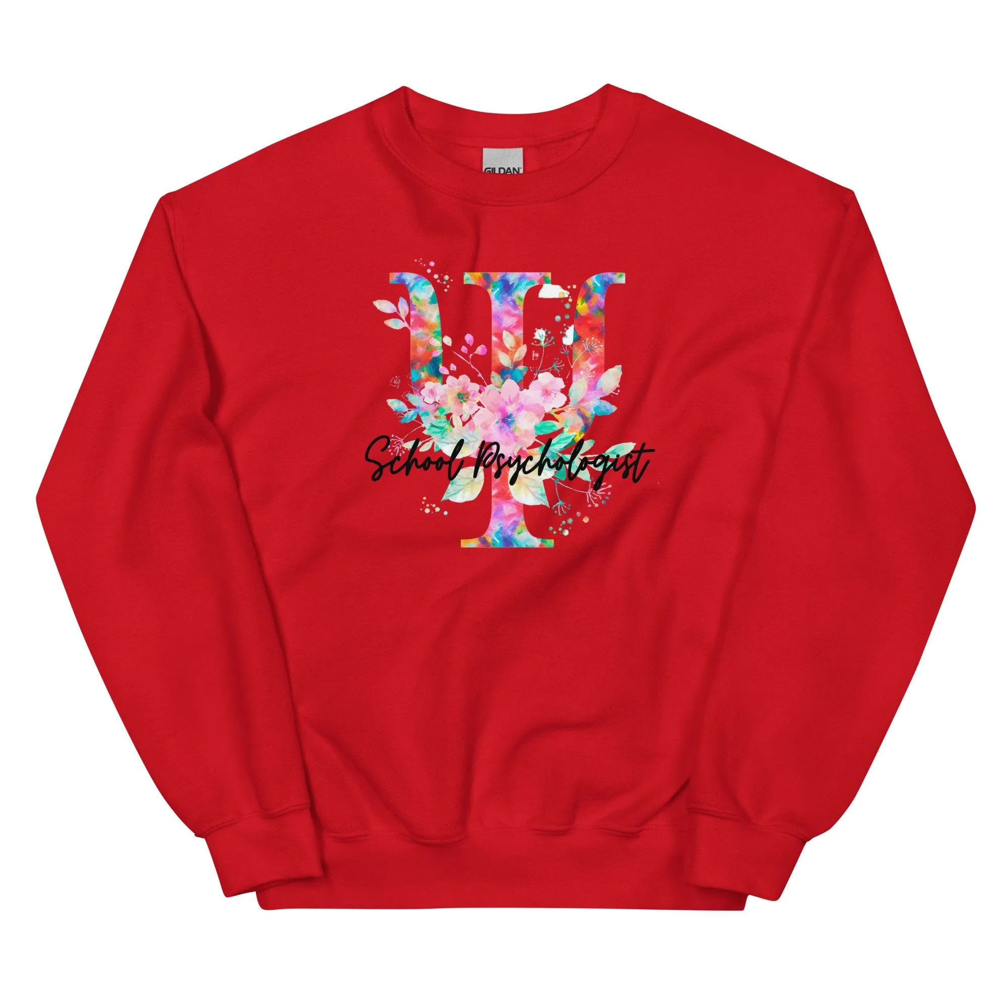 Floral School Psych Symbol Pullover
