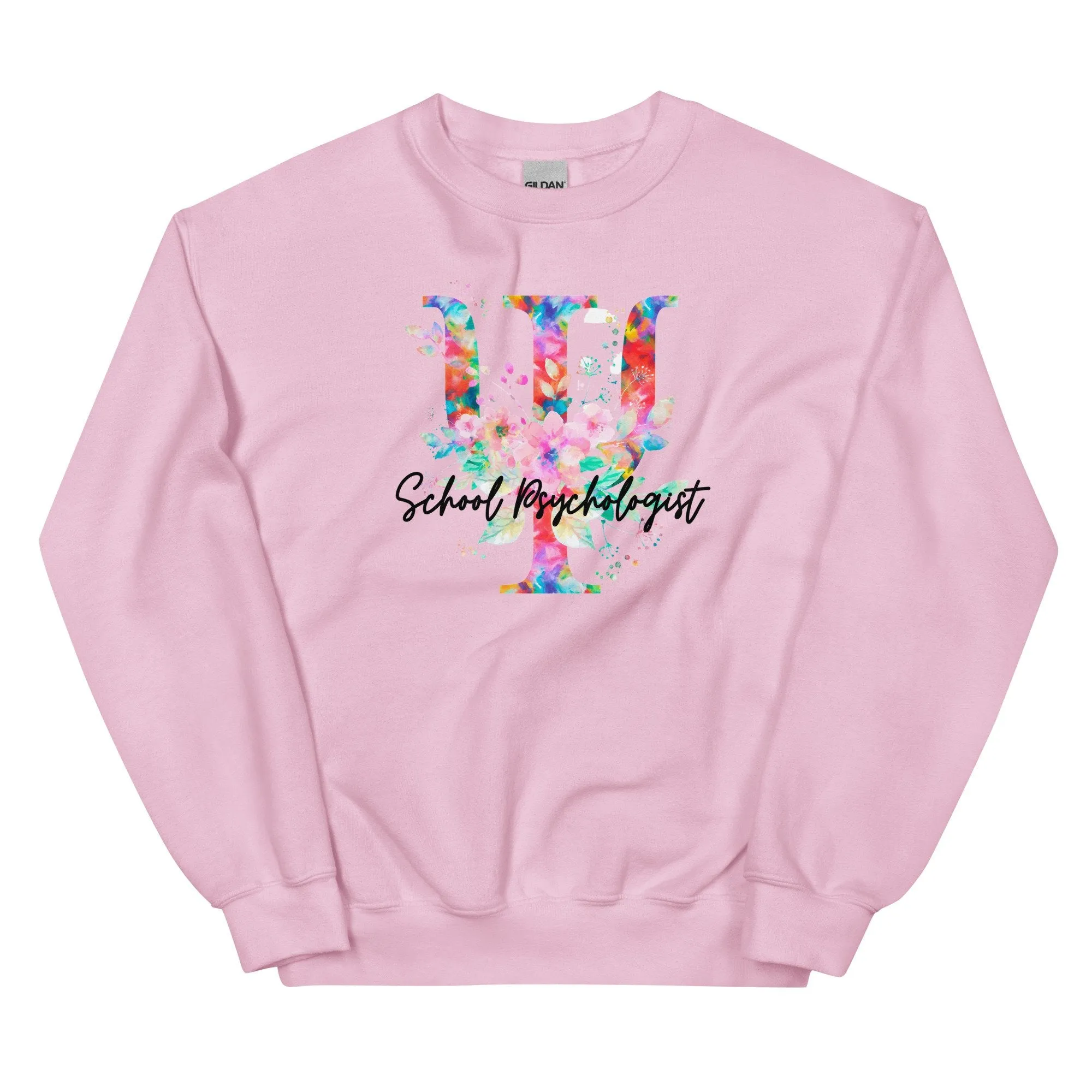 Floral School Psych Symbol Pullover