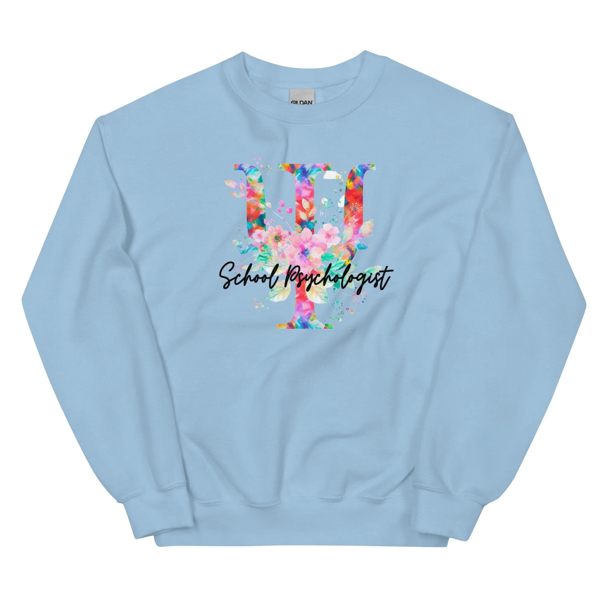 Floral School Psych Symbol Pullover
