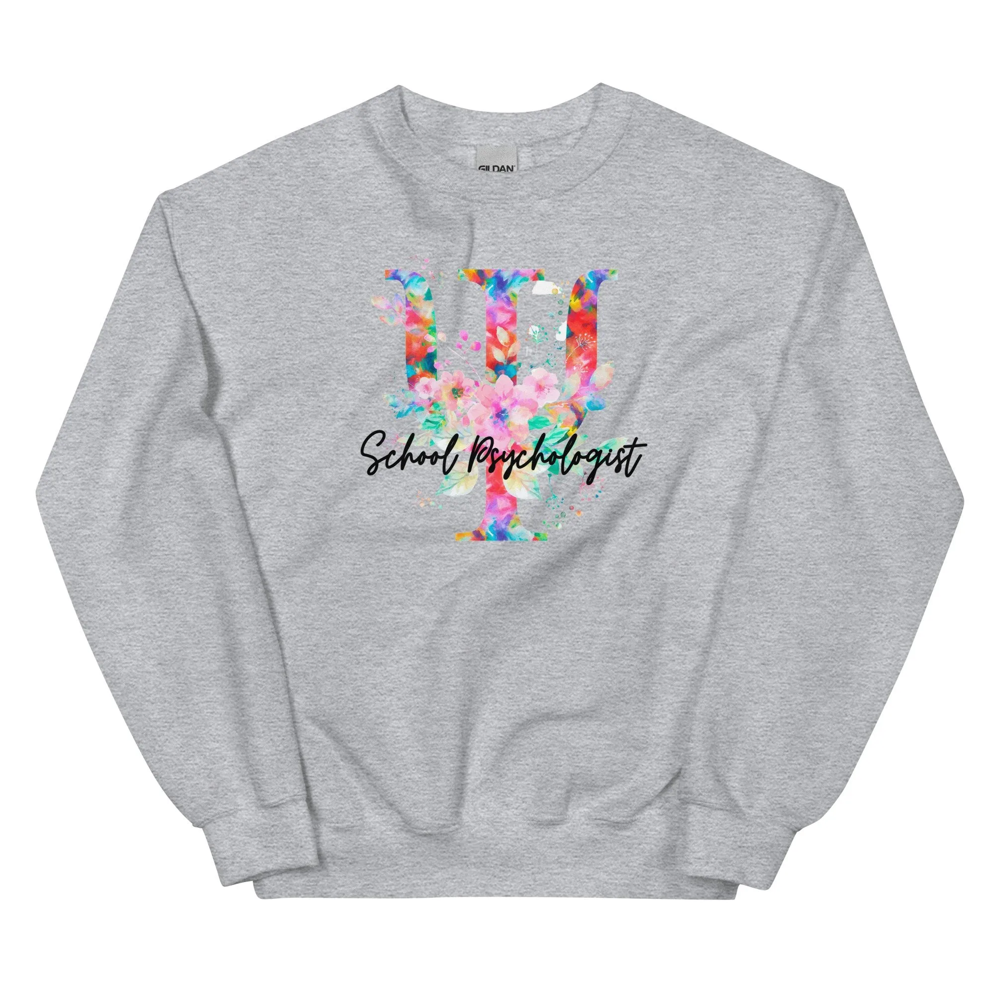 Floral School Psych Symbol Pullover