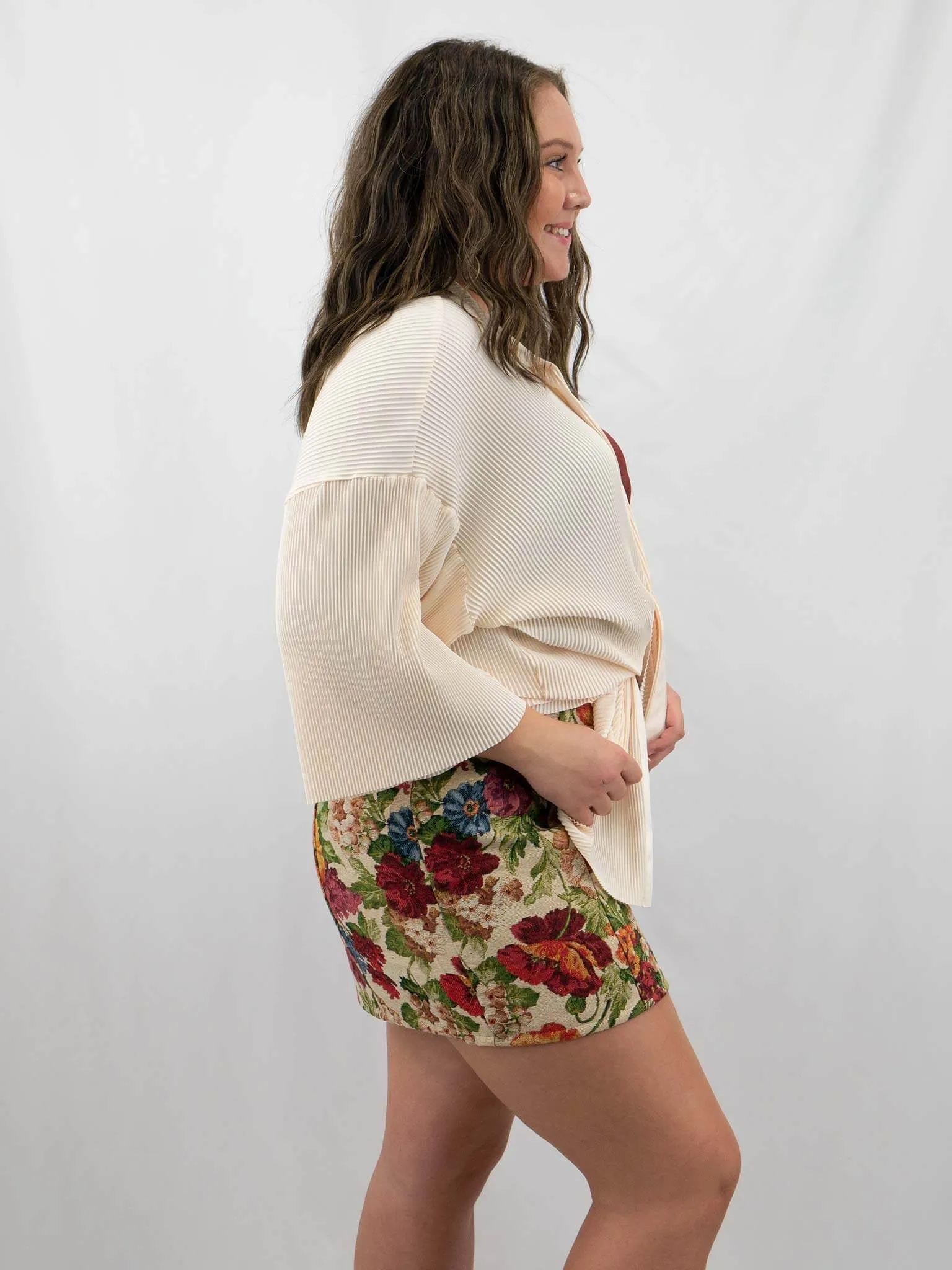 Floral Vintage Mini Skirt