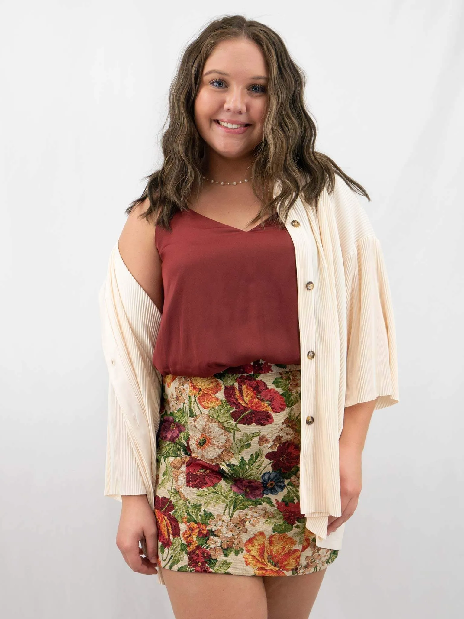 Floral Vintage Mini Skirt